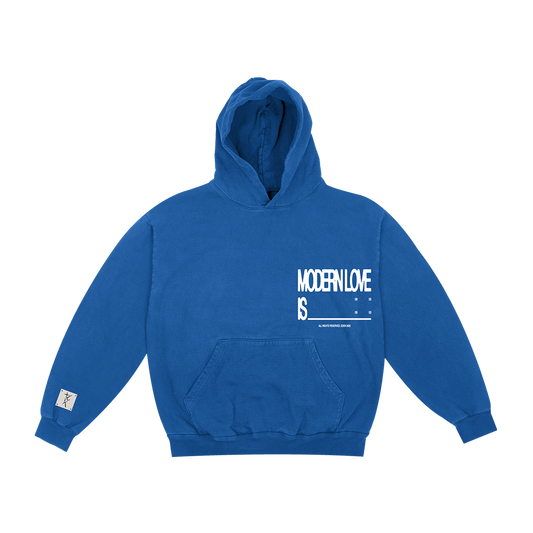 Modern Love Blue Pullover Hoodie