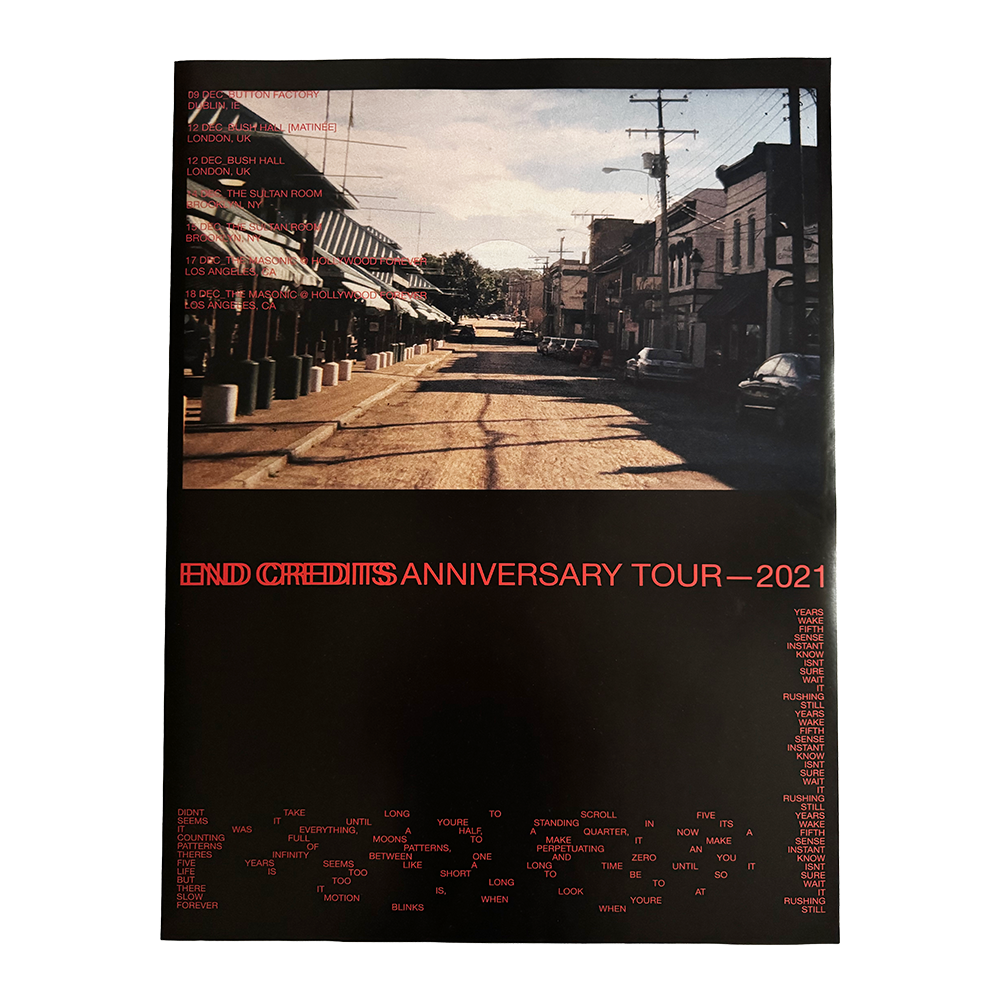 End Credits Anniversary Tour 2021 Poster
