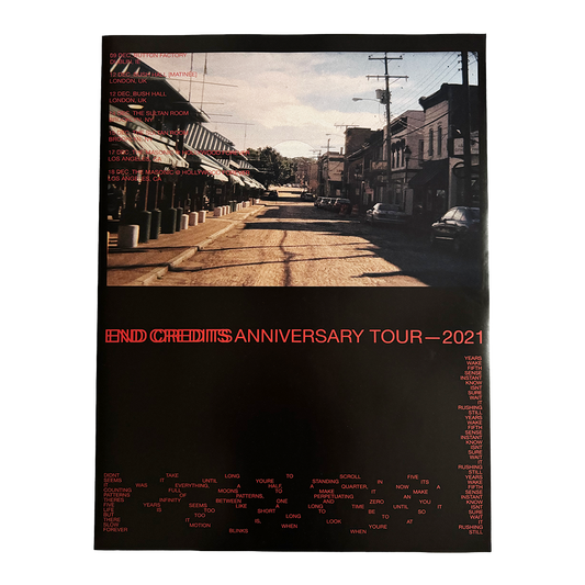 End Credits Anniversary Tour 2021 Poster